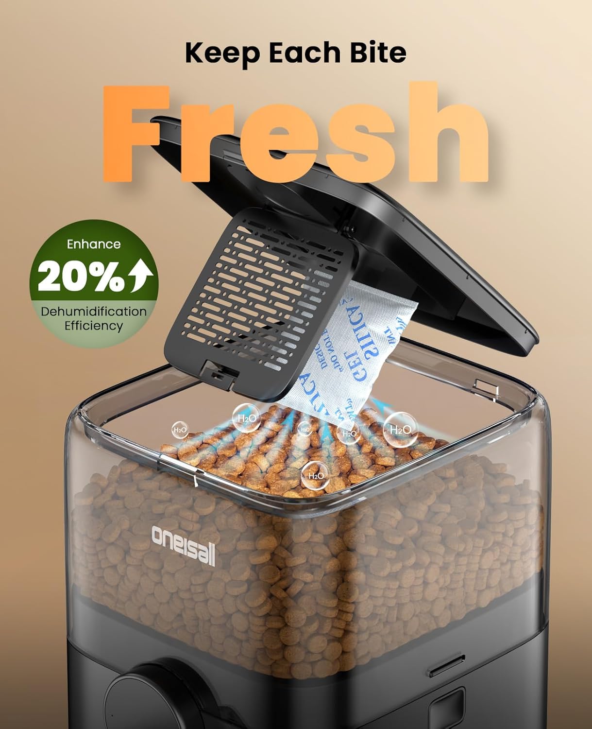 3L Automatic Cat Feeder with 304 Stainless Steel Bowl, Cat Food Dispenser Automatic with Timer, Timed Dry Food Auto Feeders for Cats Dogs, Double Lock 1-6 Meals